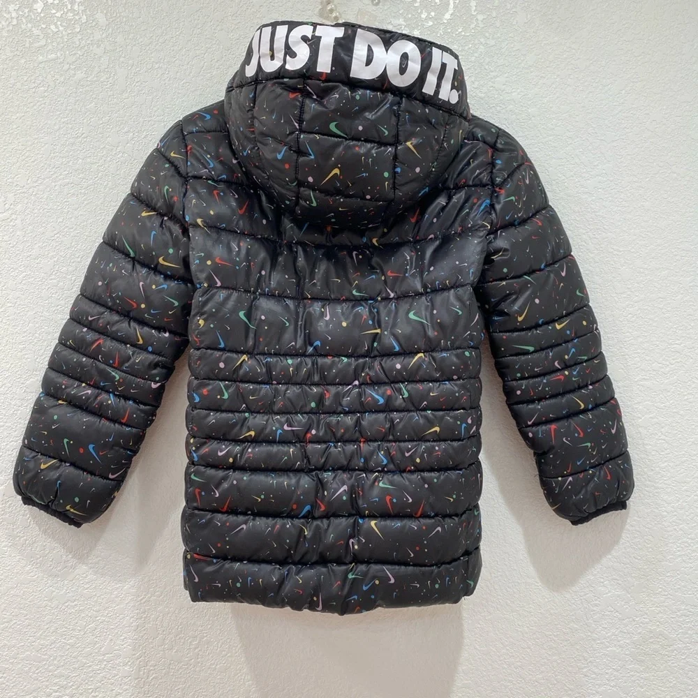 Nike Just Do It printed puffer jacket size L 6/7 years - Picture 2 of 5